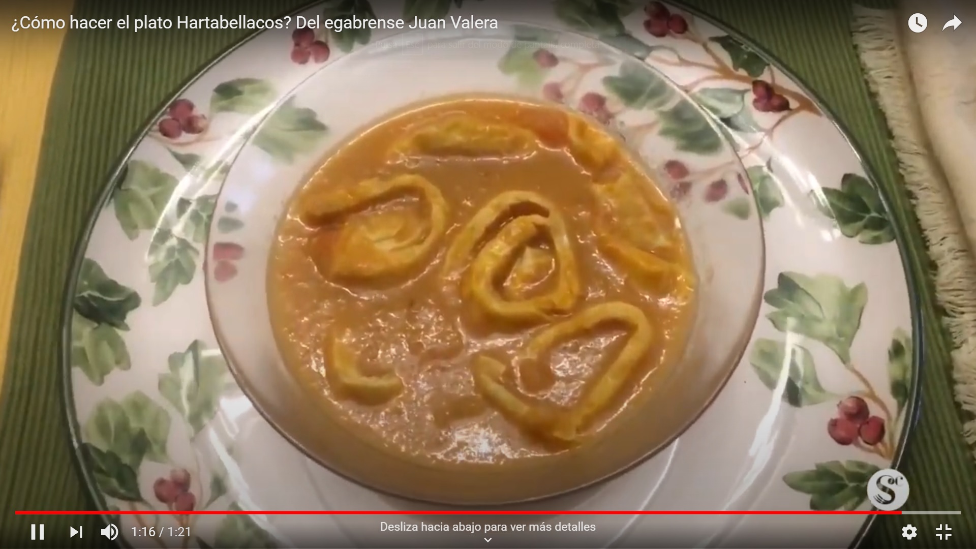 Hartabellacos, receta del egabrense Juan Valera